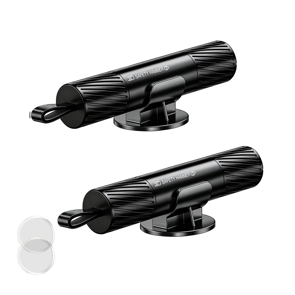 2 Pack 2026 Upgraded Safety Hammer,Safe Hammer Glass Breaker Under Water,Seatbelt Cutter Window Breaker Emergency Escape Tool