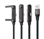 240W Foldable Phone Stand & Bendable Fast Charging Cable Compatible with iPhone 15-17 iPad Samsung Durable Aluminum Connector Universal Fit 1.5M Length for Hands-Free Charging