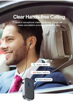 Car Bluetooth Receiver, Noise Cancelling 3.5mm AUX Bluetooth Car Adapter, Wireless Audio Receiver for Home Stereo/Wired Headsets, Hands-Free Calling