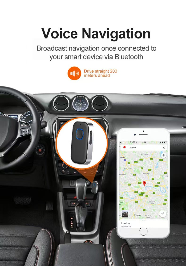 Car Bluetooth Receiver, Noise Cancelling 3.5mm AUX Bluetooth Car Adapter, Wireless Audio Receiver for Home Stereo/Wired Headsets, Hands-Free Calling