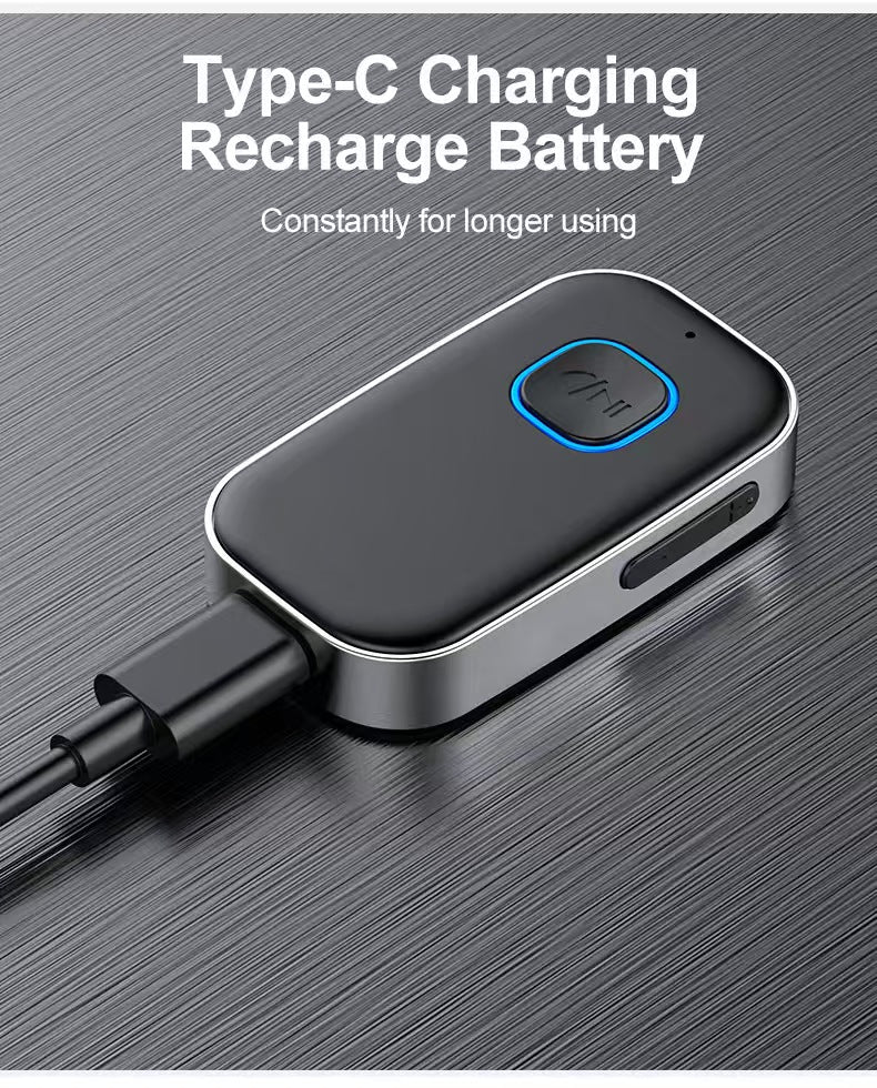 Car Bluetooth Receiver, Noise Cancelling 3.5mm AUX Bluetooth Car Adapter, Wireless Audio Receiver for Home Stereo/Wired Headsets, Hands-Free Calling