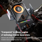 2026 new cool car wireless fast charging holder, intelligent sensor opening and closing, universal mobile phone navigation holder, 90-degree rotation, horizontal and vertical screen use, built-in ambient light, intelligent high-end navigation holder