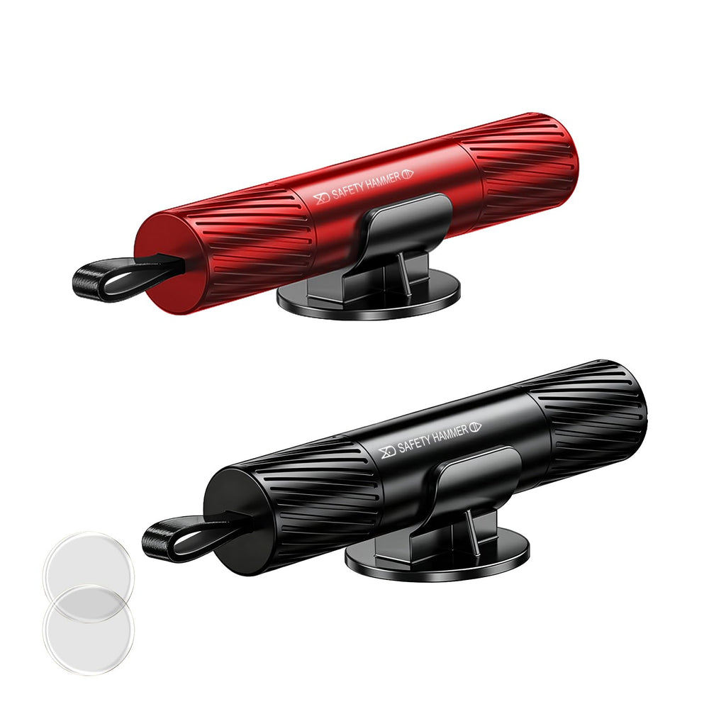 2 Pack 2026 Upgraded Safety Hammer,Safe Hammer Glass Breaker Under Water,Seatbelt Cutter Window Breaker Emergency Escape Tool