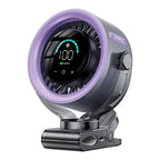 Rechargeable portable clip-on fan - 100-speed touch control, LED display, 360° rotating silent turbine for in-car circulation, suitable for strollers, beds, travel, camping, golf, gym and summer use