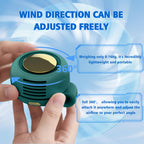Portable Fan,2-in-1 Waist Clip On Bladeless, Ultra-Quiet Mini Personal Neck Fan 3 Speeds with 360°Adjustable Clip USB Rechargeable for Hiking,Office & Outdoor