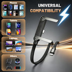 240W Foldable Phone Stand & Bendable Fast Charging Cable Compatible with iPhone 15-17 iPad Samsung Durable Aluminum Connector Universal Fit 1.5M Length for Hands-Free Charging