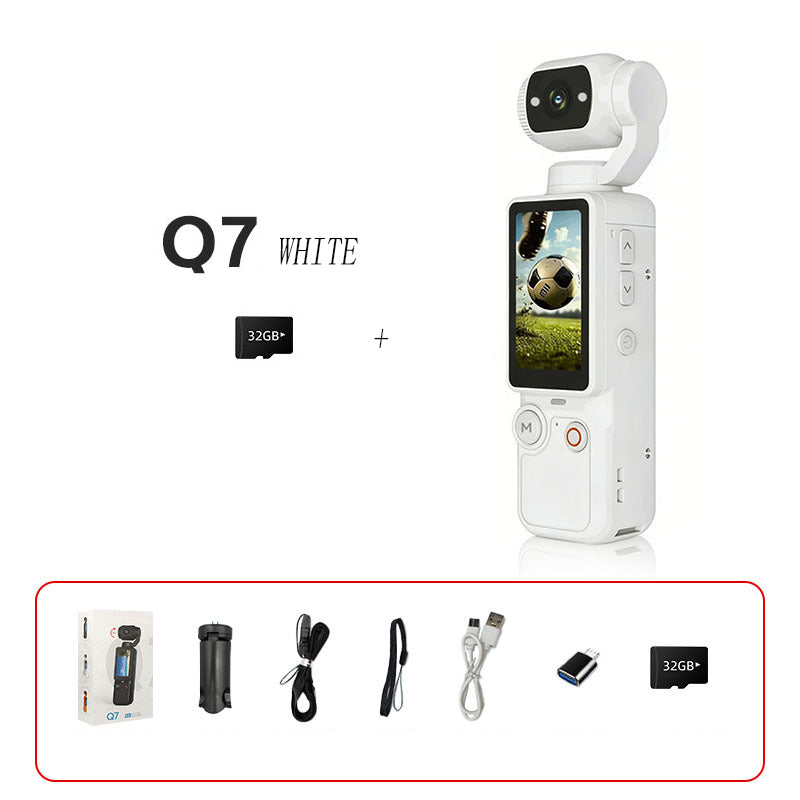 Q7 Upgraded Vlogging Camera with 32GB Card, Video Recorder, Digital Vlogging Camera with 180° Rotating Lens, Full Body Camera for Vlogging, Travel & Daily Life Recording, Camcorder, The best gift