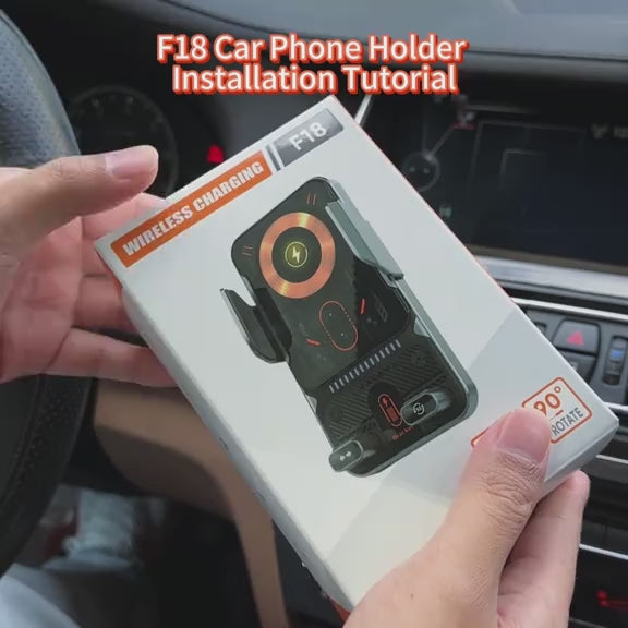 2026 new cool car wireless fast charging holder, intelligent sensor opening and closing, universal mobile phone navigation holder, 90-degree rotation, horizontal and vertical screen use, built-in ambient light, intelligent high-end navigation holder