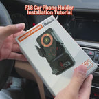 2026 new cool car wireless fast charging holder, intelligent sensor opening and closing, universal mobile phone navigation holder, 90-degree rotation, horizontal and vertical screen use, built-in ambient light, intelligent high-end navigation holder